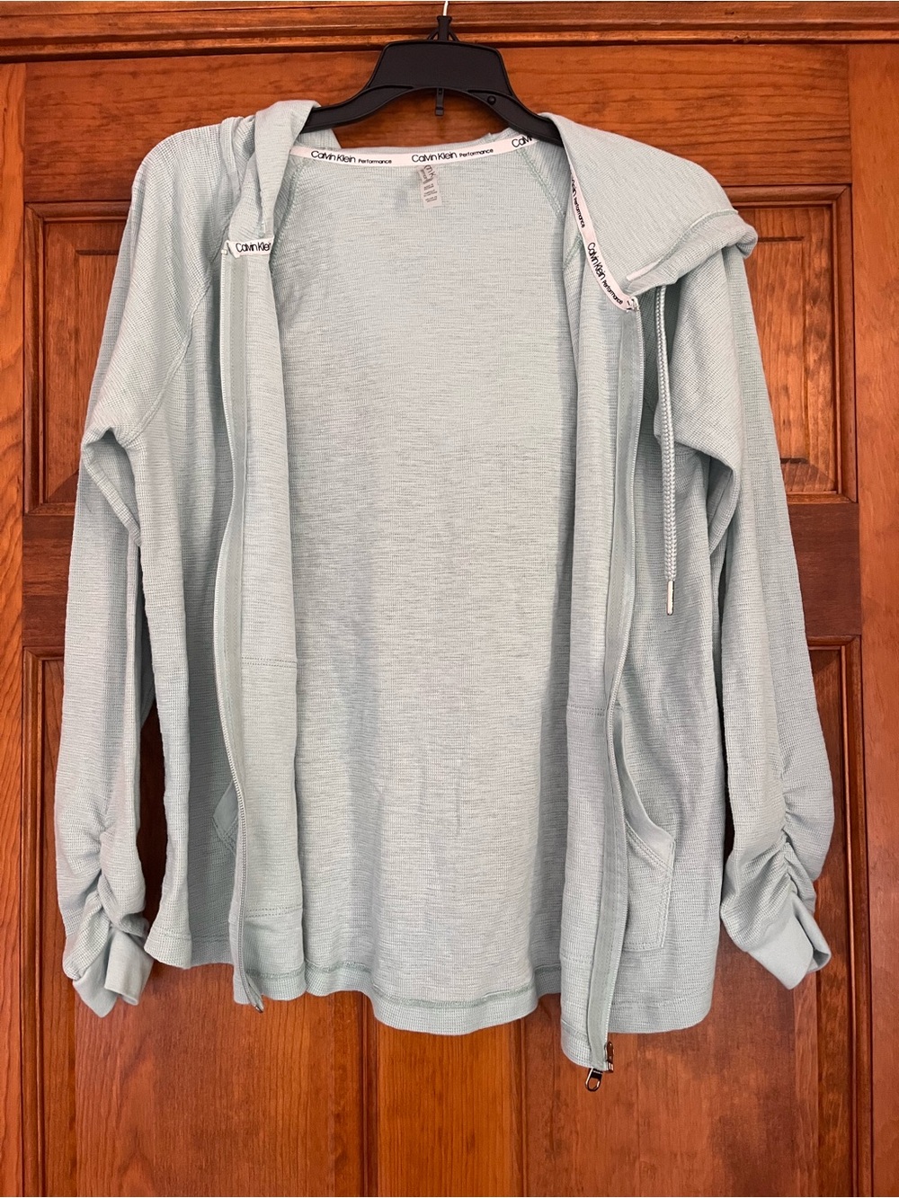 Calvin Klein Performance Mint Green Zip Hoodie Cardigan